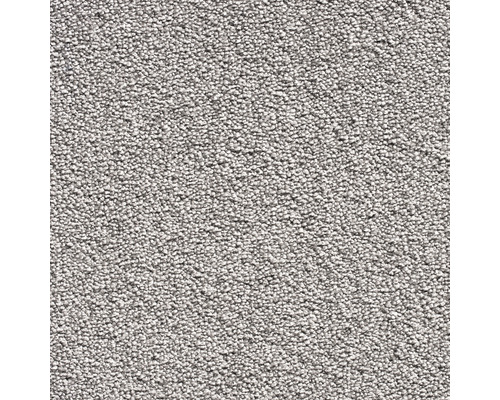 Moquette Shaggy Percy gris clair FB75 largeur 400 cm (au mètre) Gros plan d''une moquette grise