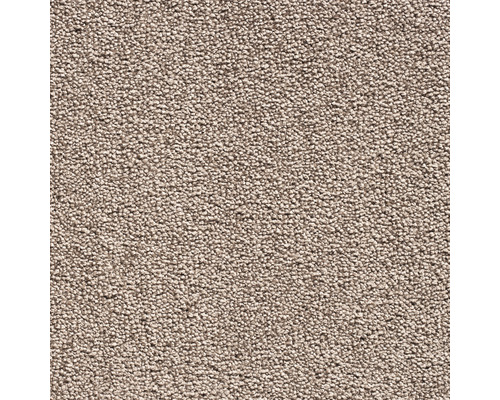Moquette Shaggy Percy beige FB92 largeur 400 cm (au mètre) Gros plan d''un sol en moquette beige.
