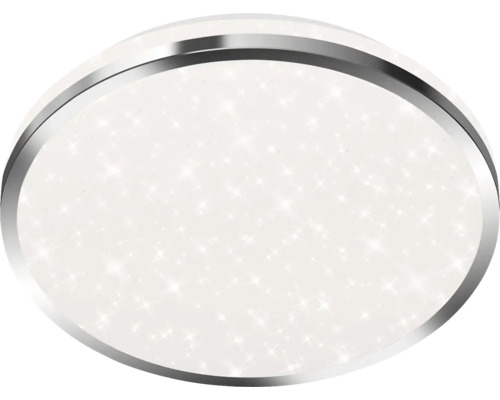 Deckenlampe 12 W 1200 lm weiss chrom Ovale Deckenleuchte mit Sternenmuster