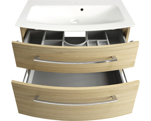 Meuble sous-lavabo avec deux tiroirs et lavabo