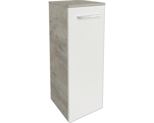 Armoire midi FACKELMANN B.Style à gauche 30.2x82.5x32 cm nature oak/blanc Armoire haute avec porte et poignée pour salle de bain