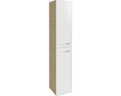 Hochschrank FACKELMANN B.Style links BxHxT 30x162x31.6 cm sand eiche/weiss Hochschrank mit zwei Türen und Griffen