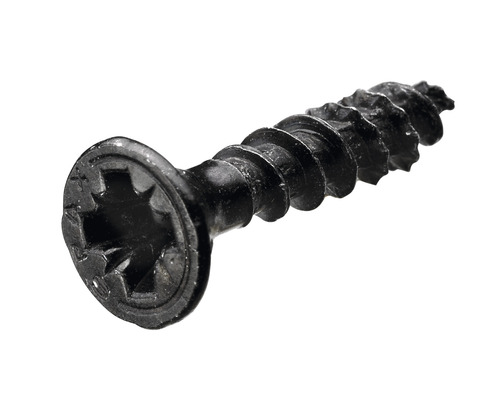 Vis de fixation pour charnière à piano à tête fraisée 3,5x16 mm noir 40 pièces Vis à bois noire avec empreinte cruciforme