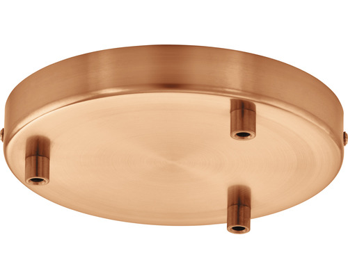 Deckenbaldachin aus Metall mit drei Auslässen zur Befestigung von Leuchten