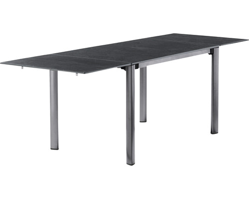 Table extensible Sieger Exclusive 220 x 80 cm gris fer