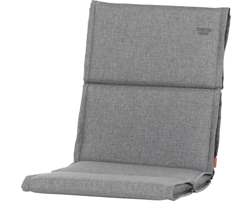 Galette d'assise pour fauteuil Siena Garden Stella 100 x 48 cm polyester argent Coussin pour chaise de jardin à dossier haut