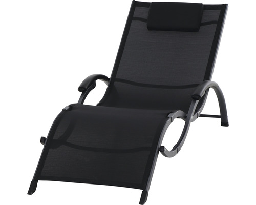 Chaise longue Siena Garden Tropez noir