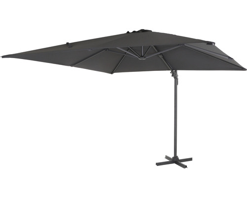 Parasol rectangulaire déporté pour jardin avec pied