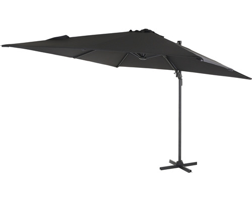 Parasol rectangulaire déporté avec pied pour le jardin