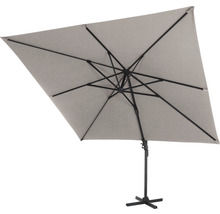 Rechteckiger Sonnenschirm mit schwarzem Gestell
