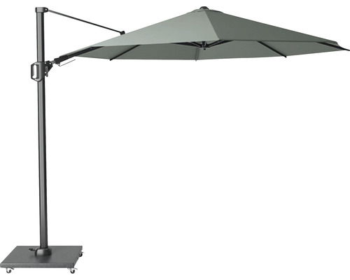 Freiarmschirm mit Fuss und Rollen für den Garten oder die Terrasse