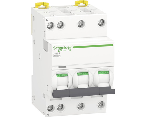 Leitungsschutzschalter LS Schneider Electric 3P+N Charakteristik C 25A 6kA/10kA Schneider Electric Leitungsschutzschalter Acti9 iC40N