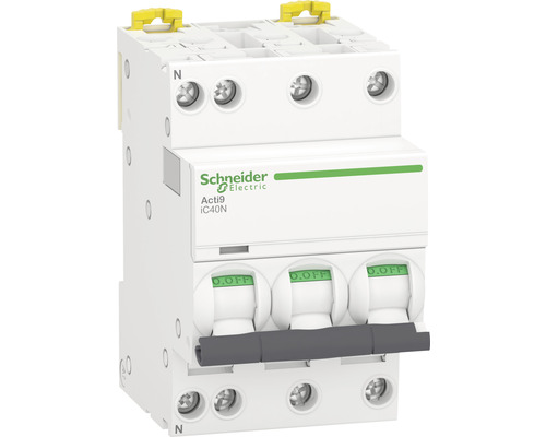 Leitungsschutzschalter LS Schneider Electric 3P+N Charakteristik C 32A 6kA/10kA Schneider Electric Logo Acti9 iC40N Leitungsschutzschalter