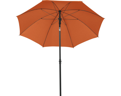 Parasol de jardin ouvert avec armature noire