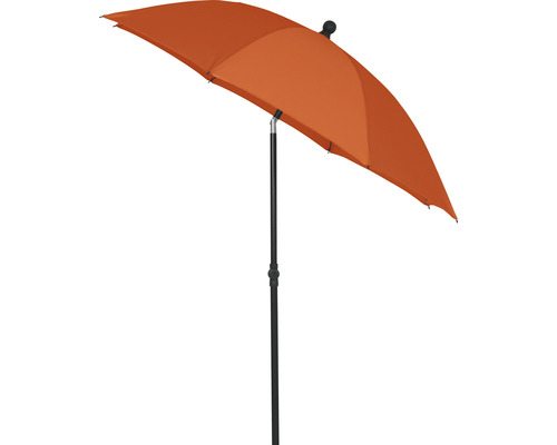 Parasol de jardin orange avec armature noire