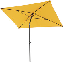 Parasol rectangulaire jaune avec armature noire