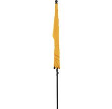 Parapluie jaune fermé avec poignée noire