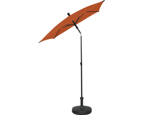 Parasol orange avec support pour l''extérieur