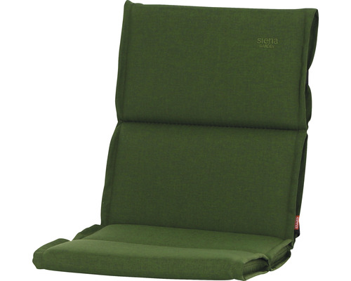 Galette d'assise pour fauteuil Siena Garden Stella 100 x 48 cm polyester vert Coussin de chaise de jardin rembourré avec dossier