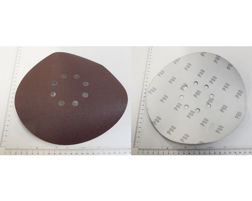 Schleifpapier mit Körnung P80, mit Löchern