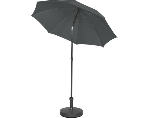 Parasol gris avec pied pour l''extérieur