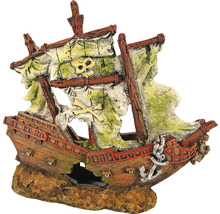 Aquariumdekoration Piratenschiff 23 x 9 x 23 cm