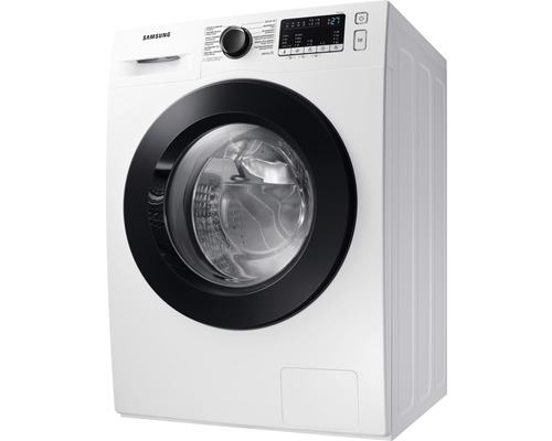 Samsung Waschmaschine mit schwarzer Tür und digitaler Anzeige