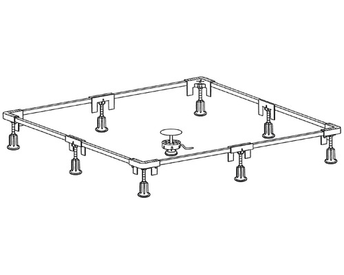 Cadre de montage Ideal Standard taille 1 Ultra Flat S jusqu'à 120 x 120 cm Cadre de base de receveur de douche avec pieds réglables