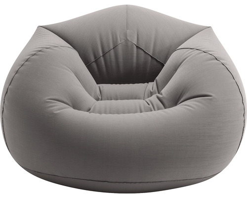 Pouf gris en tissu