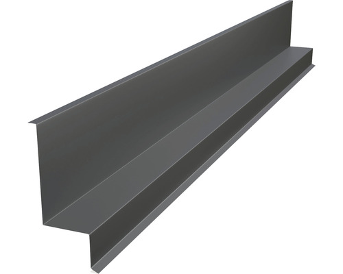 Profilé de finition murale PRECIT pour bandes à clipser trapèze gris anthracite RAL 7016 2000 x 50 x 140 mm