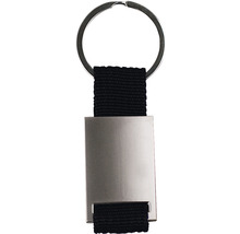 Schlüsselanhänger mit Metallring und Stoffband
