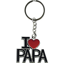 Schlüsselanhänger mit Aufschrift I Love Papa und Herz