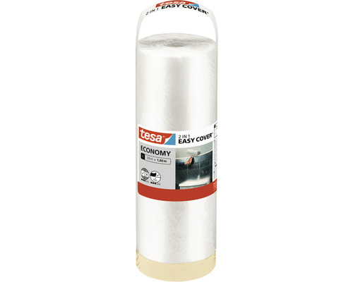 tesa Easy Cover Economy L Nachfüllpack beige 1,40 x 33 m Tesa Easy Cover Abdeckfolie, 33 Meter mal 1,40 Meter