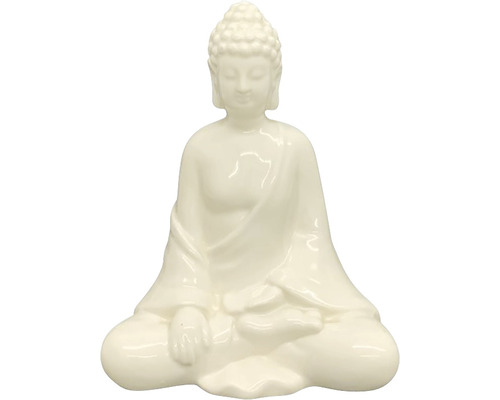 Bouddha porcelaine blanc hauteur 16.8 cm