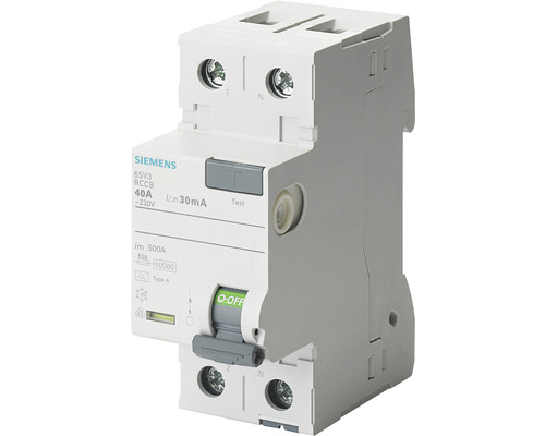 FI-Schalter Siemens 2-polig Typ A 25 A 30 mA