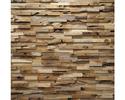 Revêtement mural en bois à aspect 3D