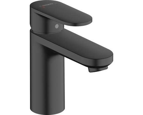 Robinet de lavabo hansgrohe VERNIS BLEND 100 noir mat avec tige de traction 71551670