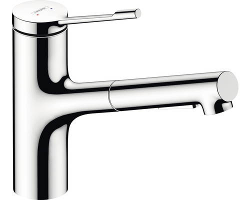 Robinet de cuisine avec douchette hansgrohe Zesis Lean M34 chromé 74814000 Robinet de lavabo avec douchette extractible, chrome