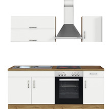 Cuisine complète avec appareils Held Möbel Sorrento 210 cm blanc mat démontée variante réversible 1001.6279