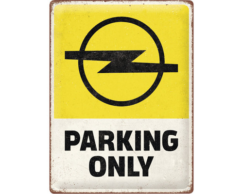 Plaque en tôle Opel Parking Only 30x40 cm