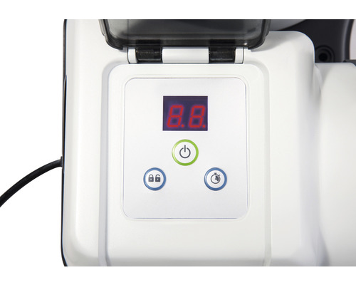 Steuerungselemente eines Gerätes mit Display, Ein-Aus-Schalter, Sperrfunktion und Timerfunktion