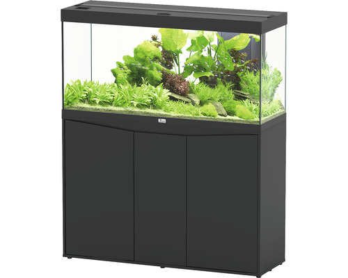 Kit complet d'aquarium aquatlantis Splendid 240 y compris éclairage LED, filtre, meuble bas noir