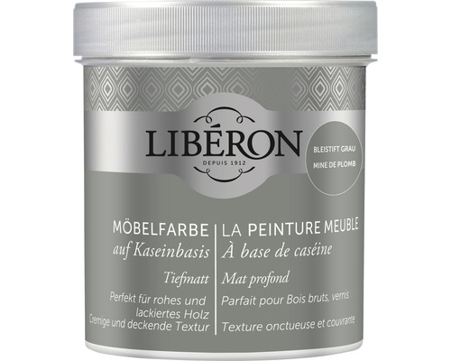 Möbelfarben Kasein Bleistift grau 500 ml Möbelfarbe auf Kaseinbasis von Libéron im Farbe Bleistiftgrau