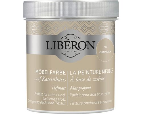 Peinture pour meubles Caséine champignon 500 ml Peinture pour meubles Libéron à base de caséine couleur Champignon