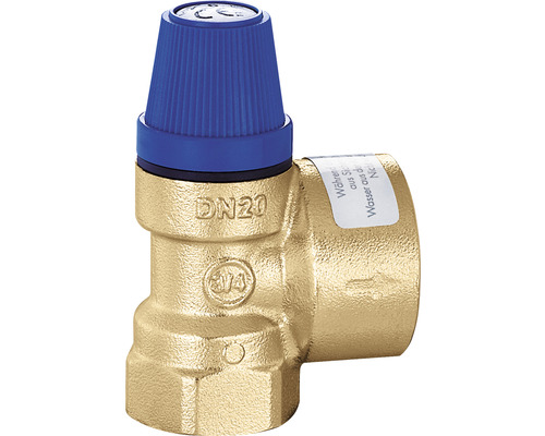 Eckventil aus Messing mit blauer Kappe, Nennweite DN20