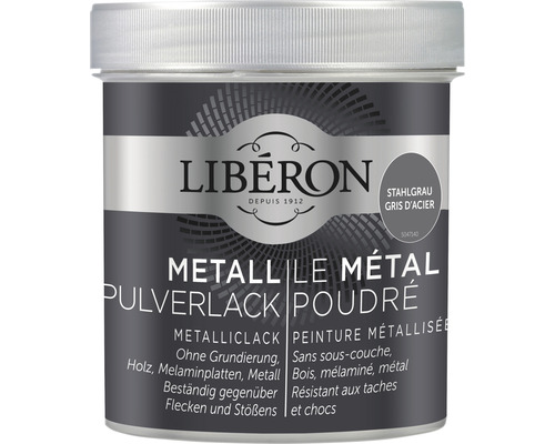 Laque poudrée métal gris acier 500 ml