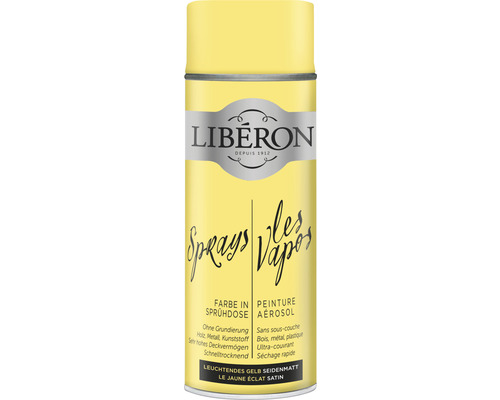 Liberon peinture aérosol jaune éclat satin