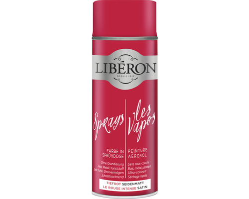 Liberon peinture aérosol rouge profond satiné