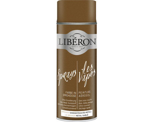 Bombe de peinture bronze Libéron pour bois, métal et plastique
