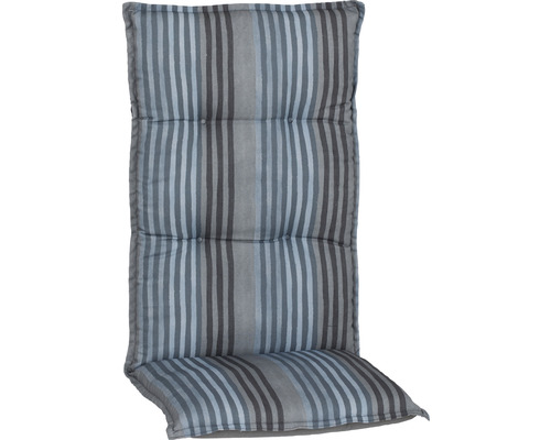 Housse pour chaise à haut dossier beo BE210 46 x 118 cm coton polyester brun Coussin de chaise de jardin à rayures